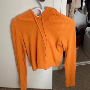 Cropped Aritzia Orange Hoodie - Size Medium